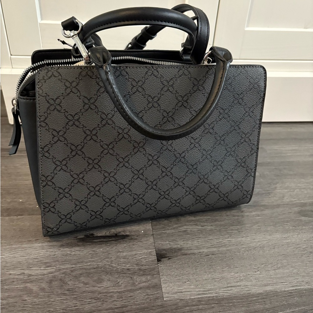 NWT Nine West Maribel Jet Black Satchel - Picture 3 of 14